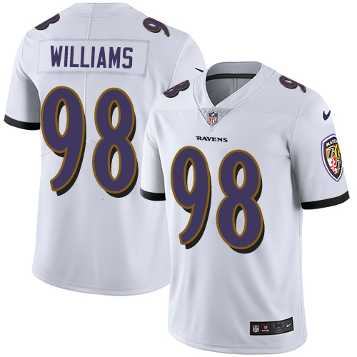 2019 Men Baltimore Ravens #98 Brandon Williams white Nike Vapor Untouchable Limited NFL Jersey